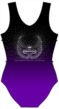 Freedom Dance Studios Club Sleeveless Girls Training Gymnastics Leotard