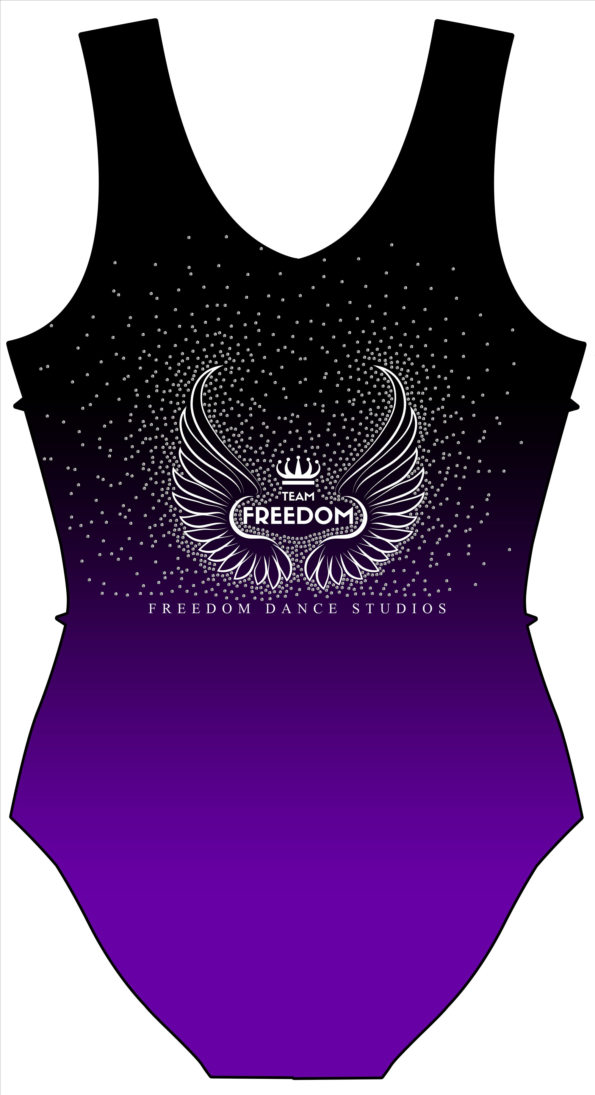 Freedom Dance Studios Club Sleeveless Girls Training Gymnastics Leotard