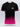A black short-sleeve athletic t-shirt with a vibrant pink gradient dot pattern along the sleeves and hem, featuring a white 'TOPAZ Gymnastics' logo on the left chest.