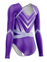 MAA Gymnatics Vida Purple Competition Long Sleeve Girls Gymnastics Leotard