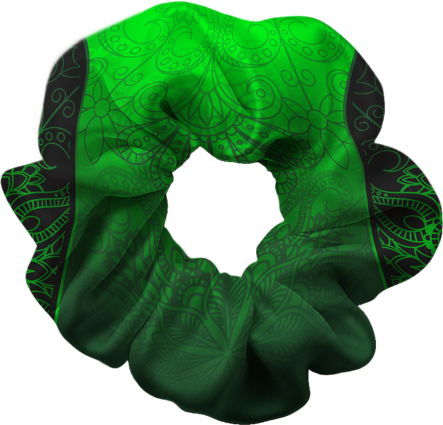 Carme Green Hair Scrunchie