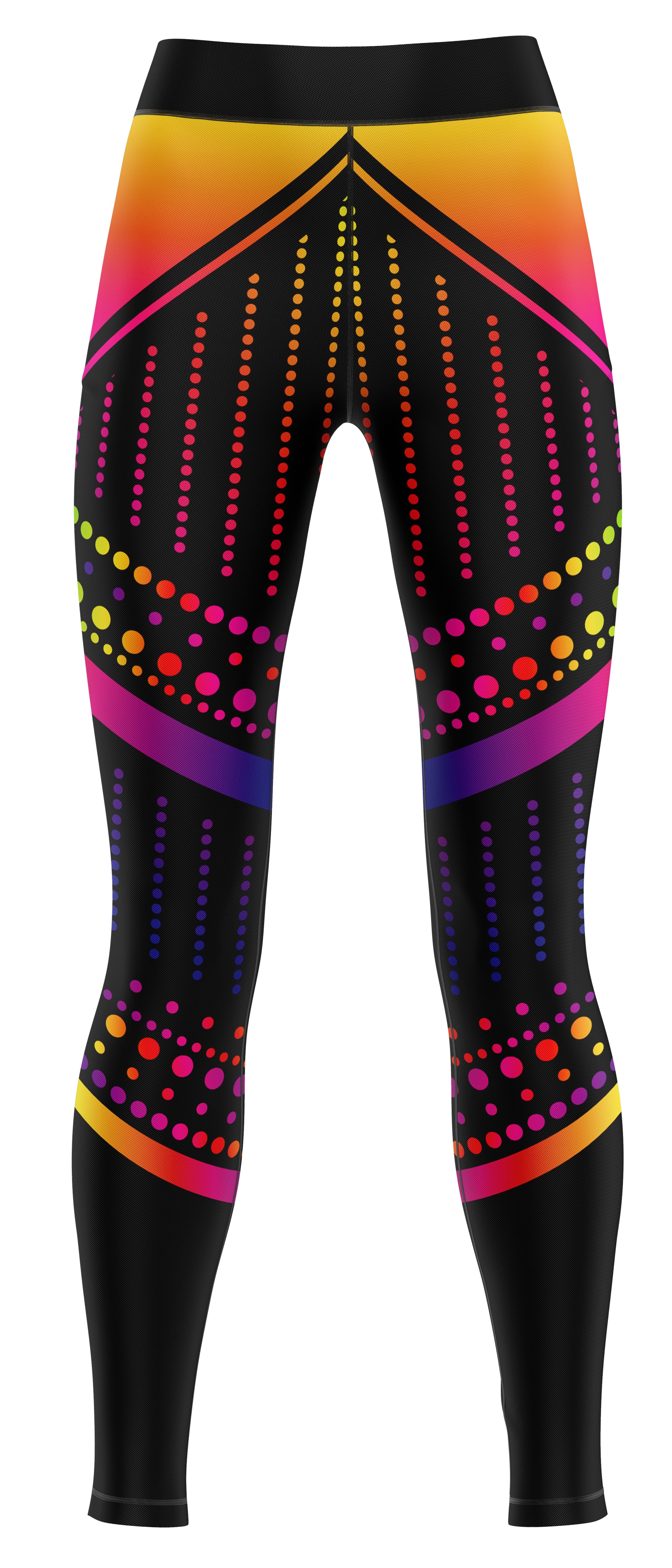 Pair of blue activewear leggings suitable for girls' gymnastics, dance and training sessions