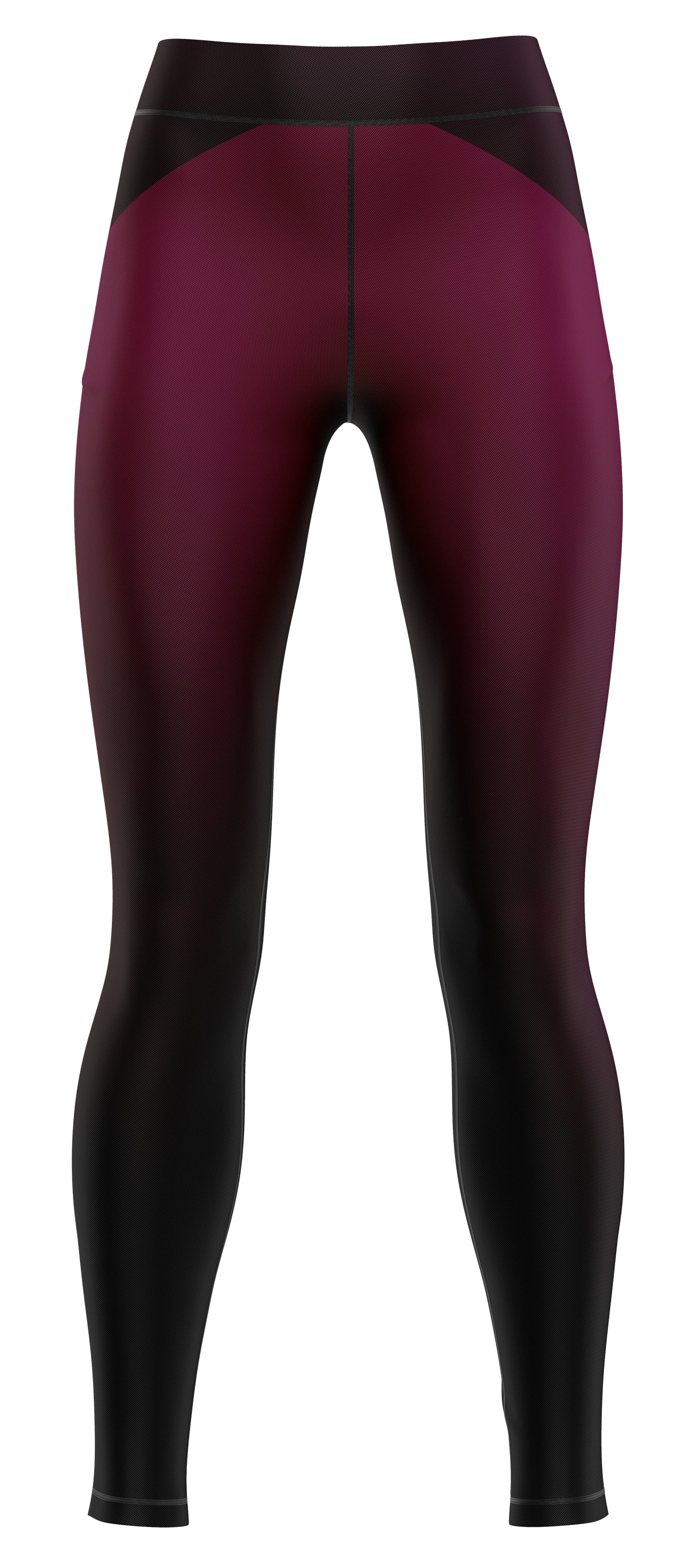 Pink gym leggings laid flat on a plain background