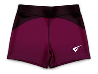 Castor Dark Red Gymnastics Activewear Girls Hipster Shorts
