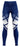 Pair of light blue gym leggings laid flat on a plain background