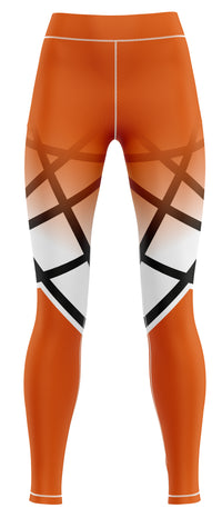 Celeste Orange Gym Activewear Leggings