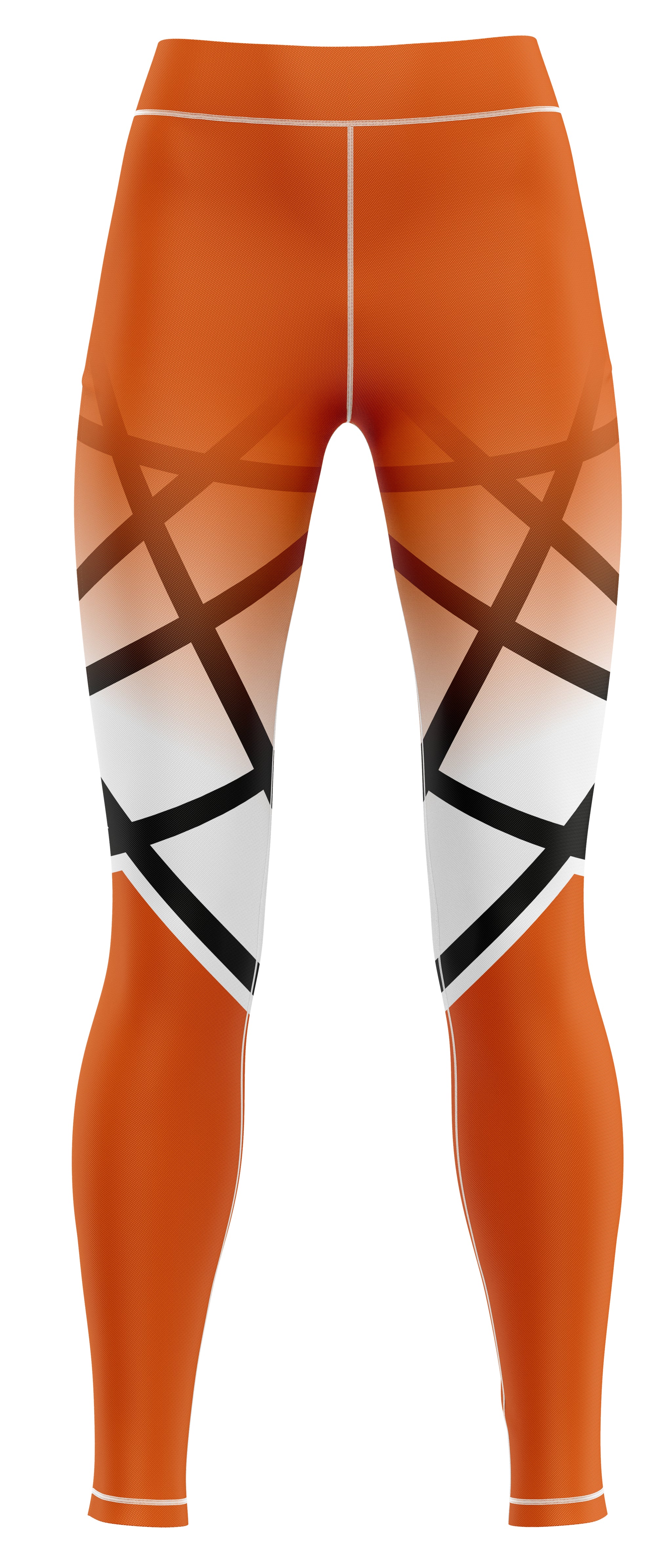 Celeste Orange Gym Activewear Leggings