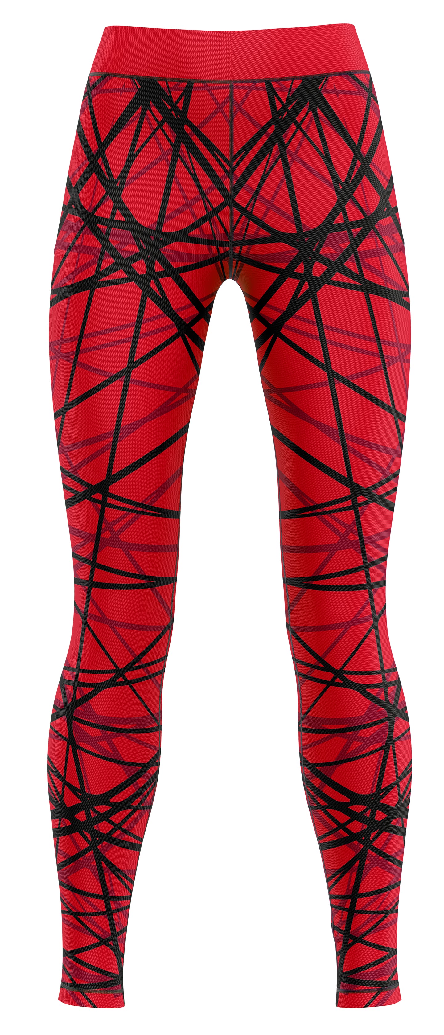 Red gym leggings for girls in an activewear style