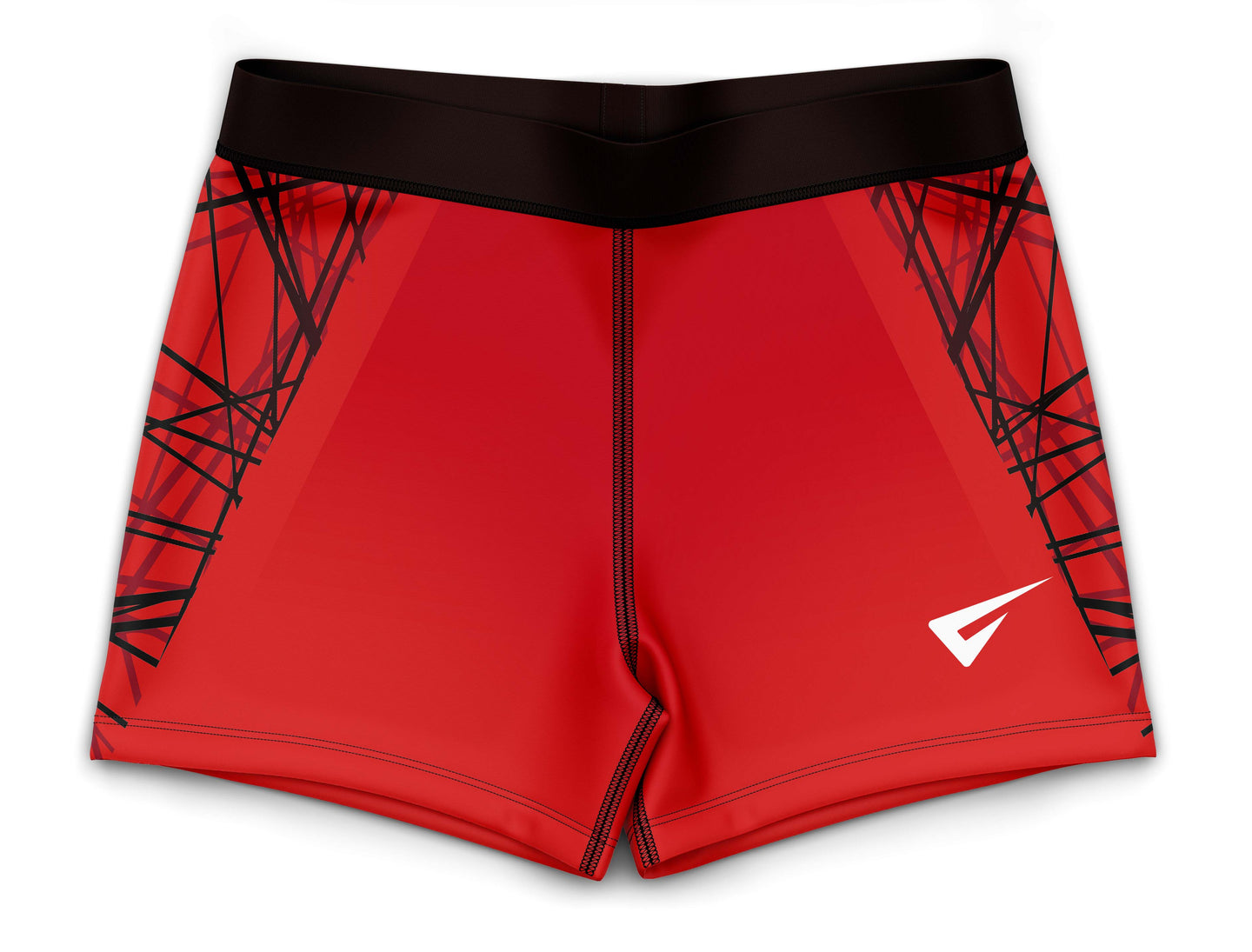 Chaos Red Gymnastics Activewear Girls Hipster Shorts