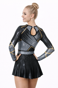 Titanium Club Parade Skating Competition Long Sleeved Skater Dress