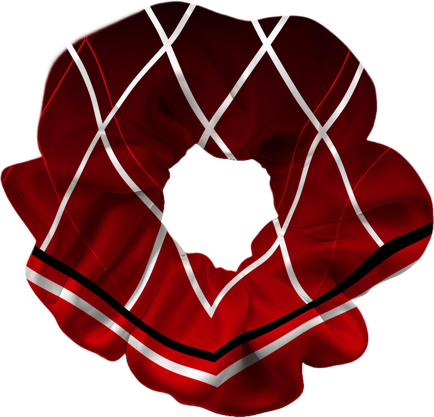 City of Sheffield Gymnastics Club Red to Black Hair Scrunchie