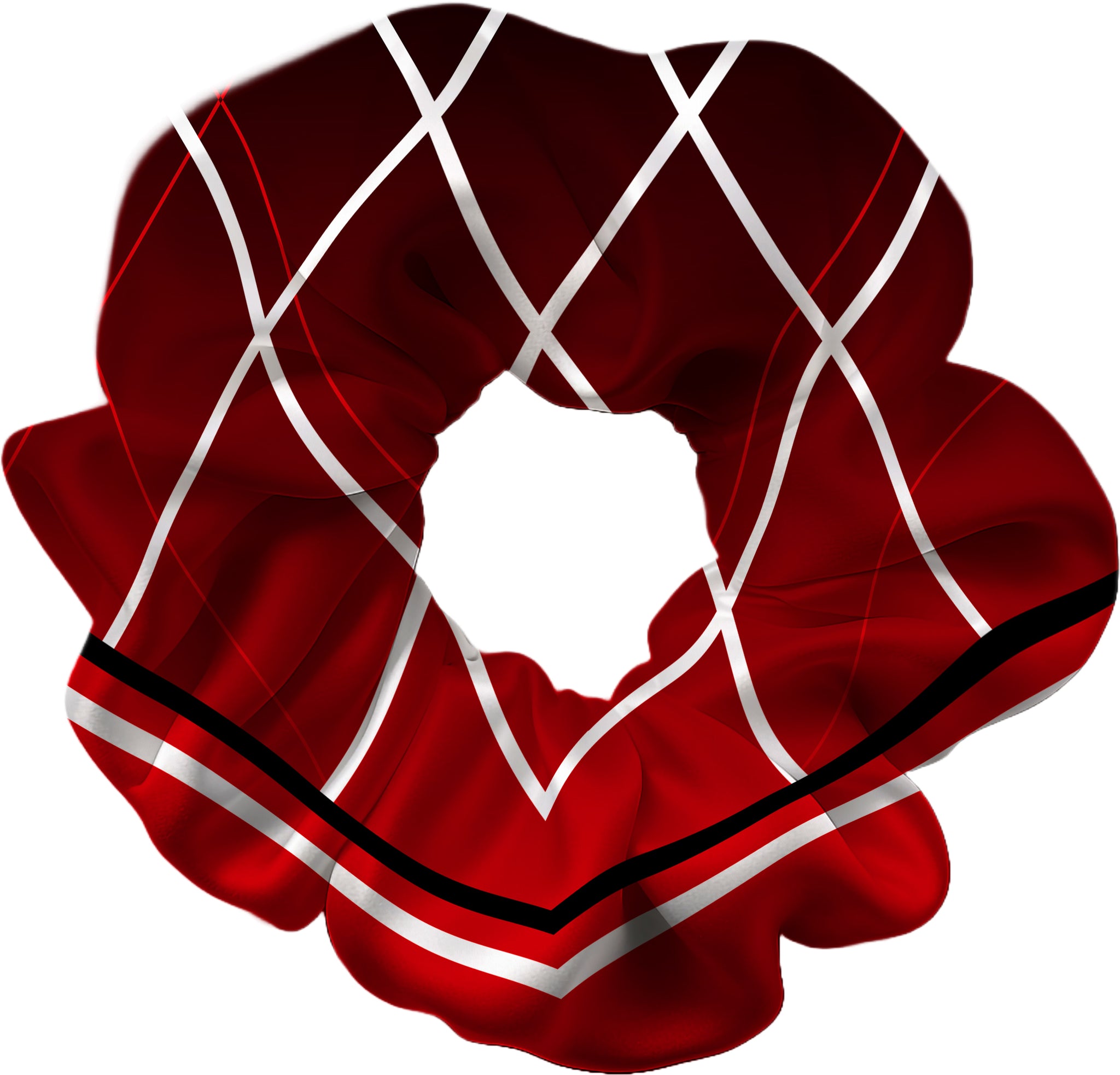 City of Sheffield Gymnastics Club Red to Black Hair Scrunchie