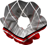 City of Sheffield Gymnastics Club Black to White to Red Hair Scrunchie