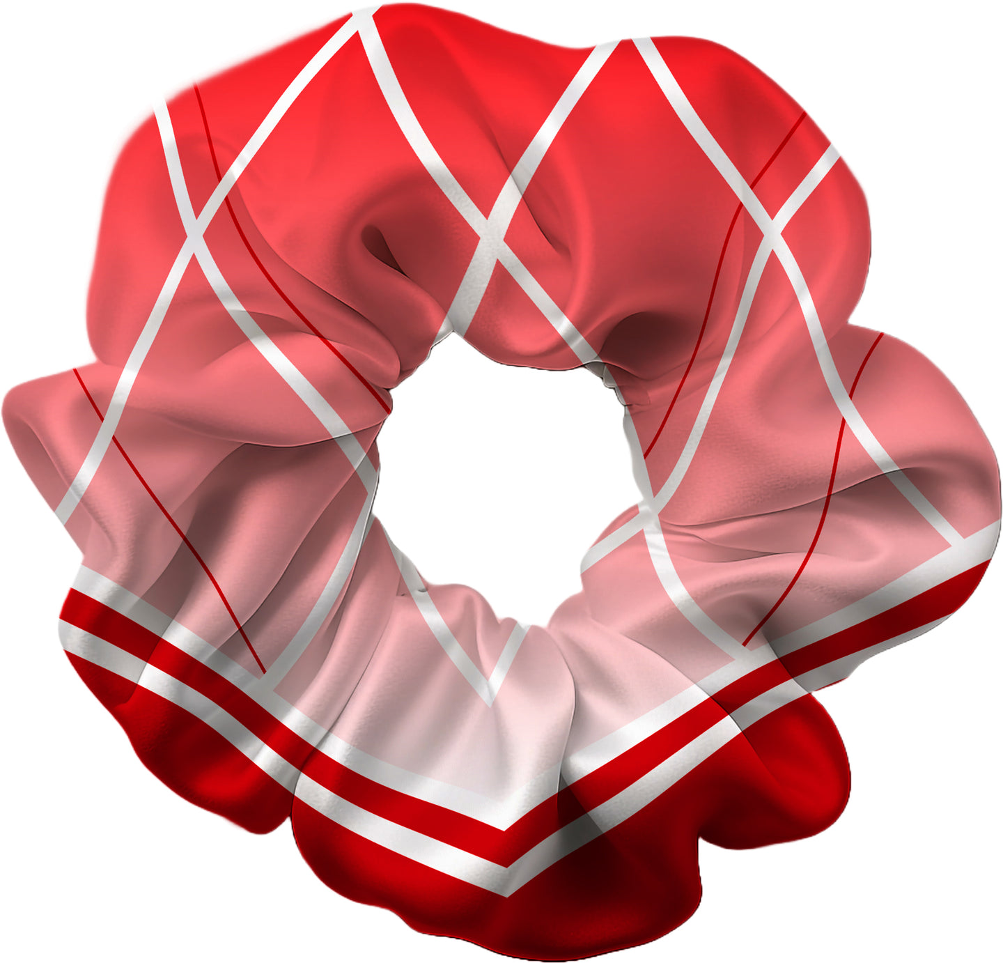 City of Sheffield Gymnastics Club Red to White Hair Scrunchie