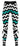 Blue activewear leggings for gymnastics and dance laid flat showing full-length fit