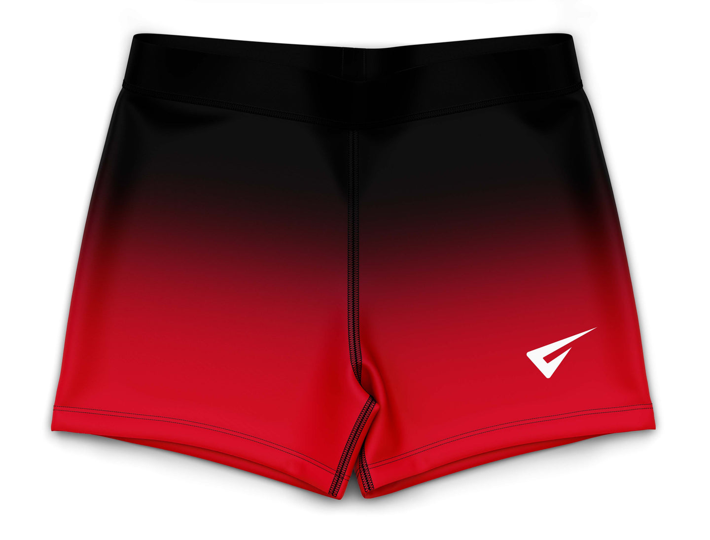 Contender Red Black n White Activewear Girls Hipster Shorts