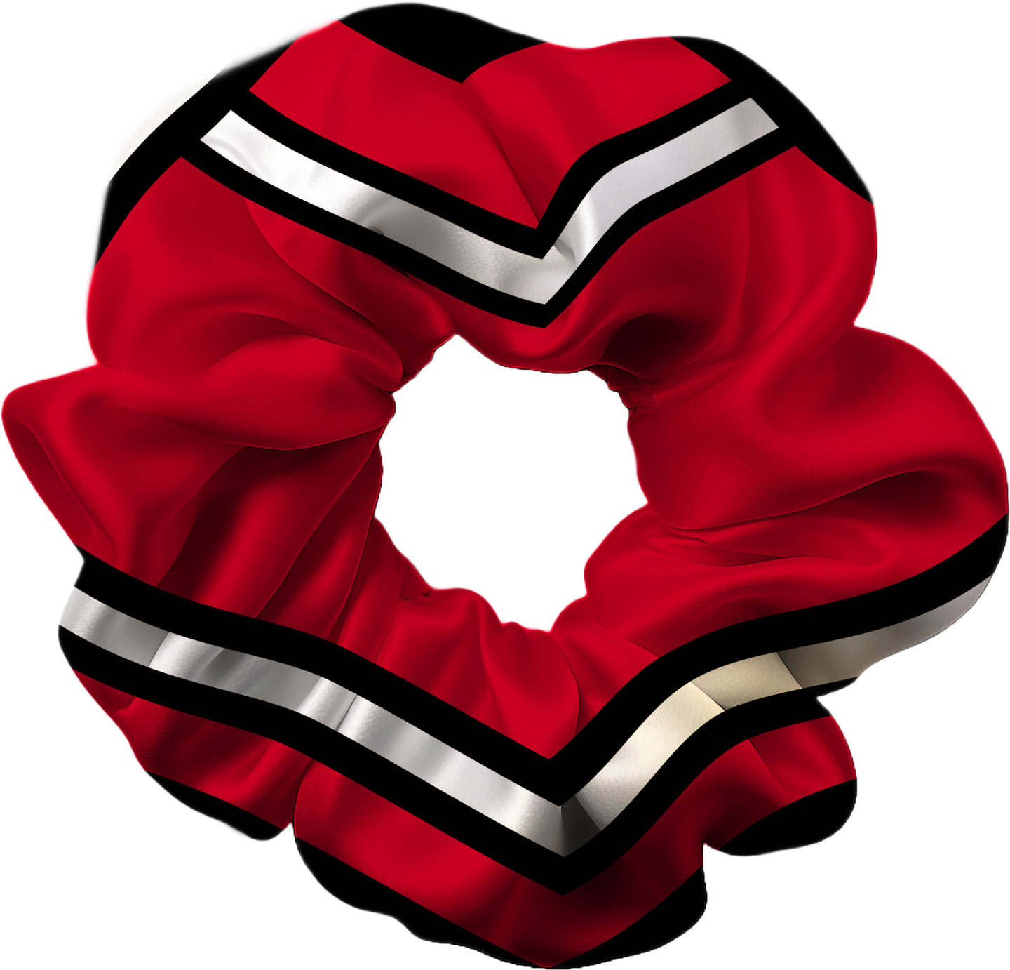 Contender Red Black n White Hair Scrunchie