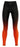 Navy blue activewear leggings laid flat showing slim silhouette and simple seam details