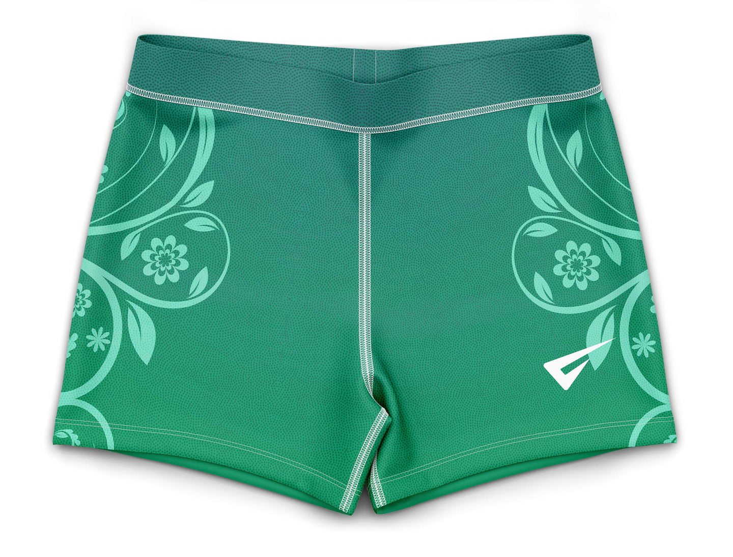 Decor Green Ombre Gymnastics Activewear Girls Hipster Shorts