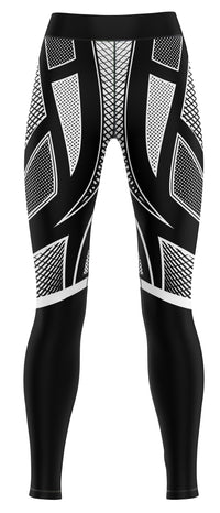 Black and white girls' leggings for gymnastics and dance