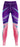 Pair of blue activewear leggings laid flat on a white background