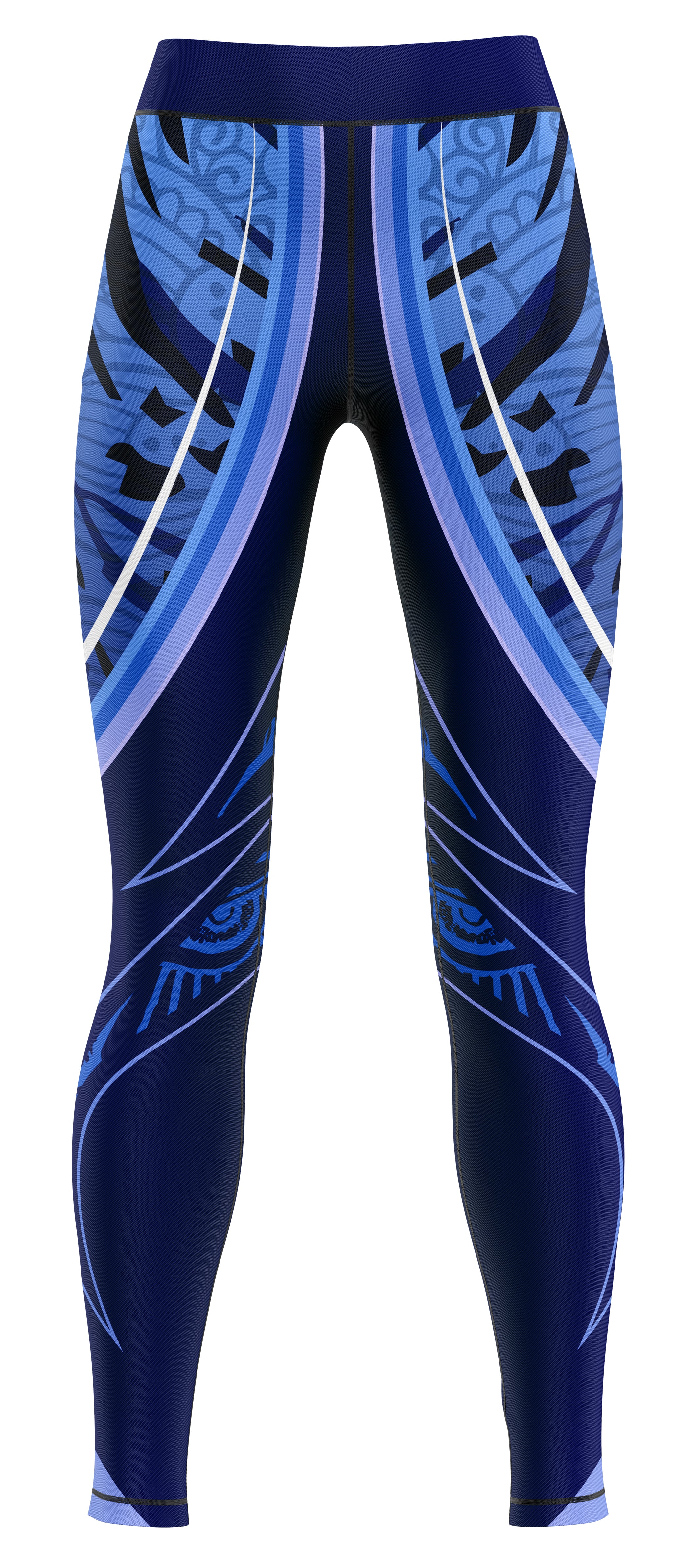 Blue girls' gym and dance leggings in a solid blue colourway