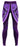 Purple girls' gym and dance leggings laid flat on plain background