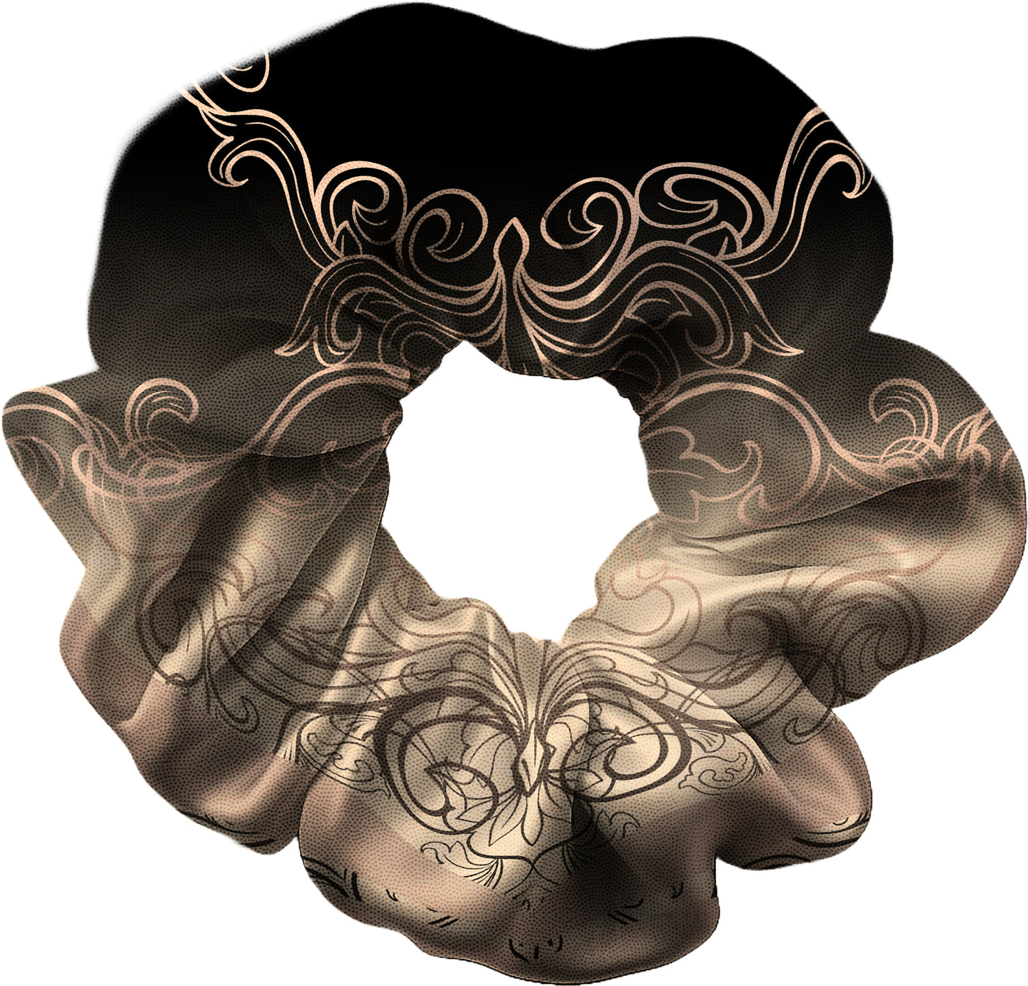 Elegant Foil Shiny Hair Scrunchie