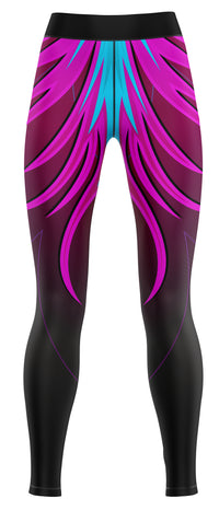 Epic Light Blue and Neon Pink Gym Activewear Leggings