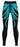 Petrol blue activewear leggings laid flat showing full length and colour