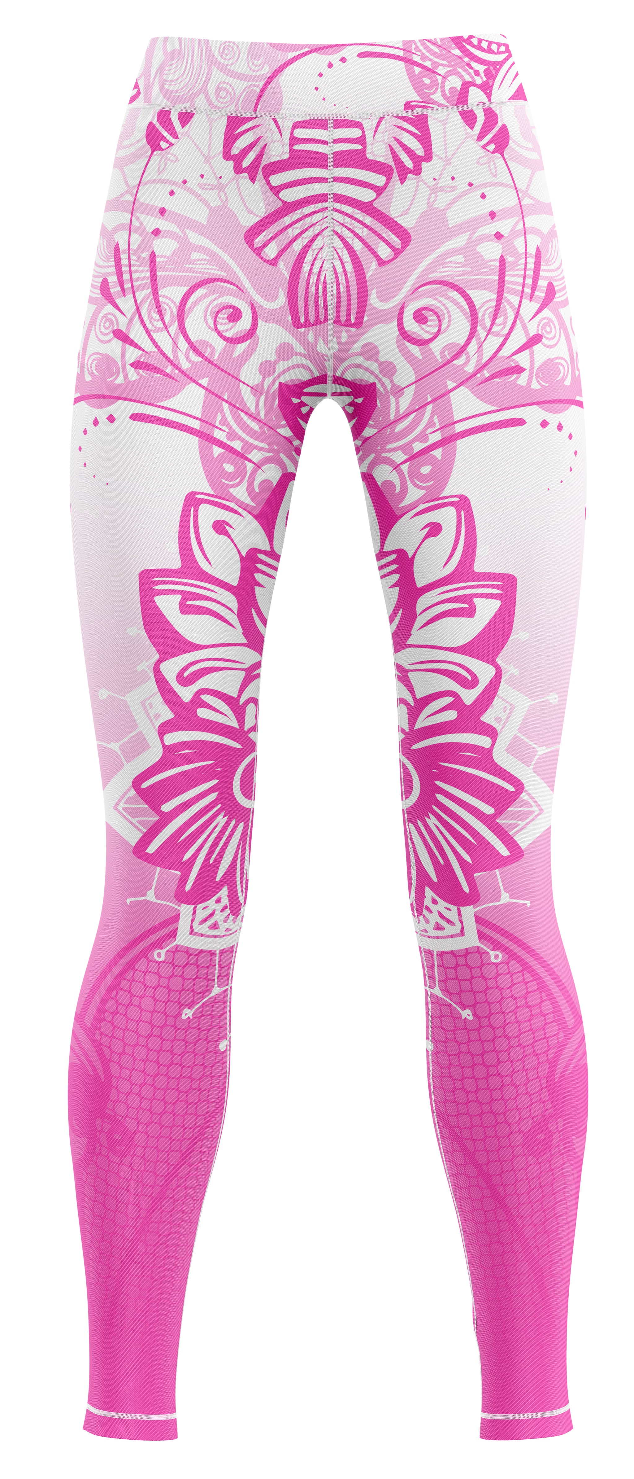 Pink gym activewear leggings in a fitted athletic silhouette