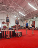 East Kilbride Medea Blue Sleeveless Girls Training Gymnastics Leotard
