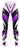 Pair of blue activewear leggings laid flat on a neutral background