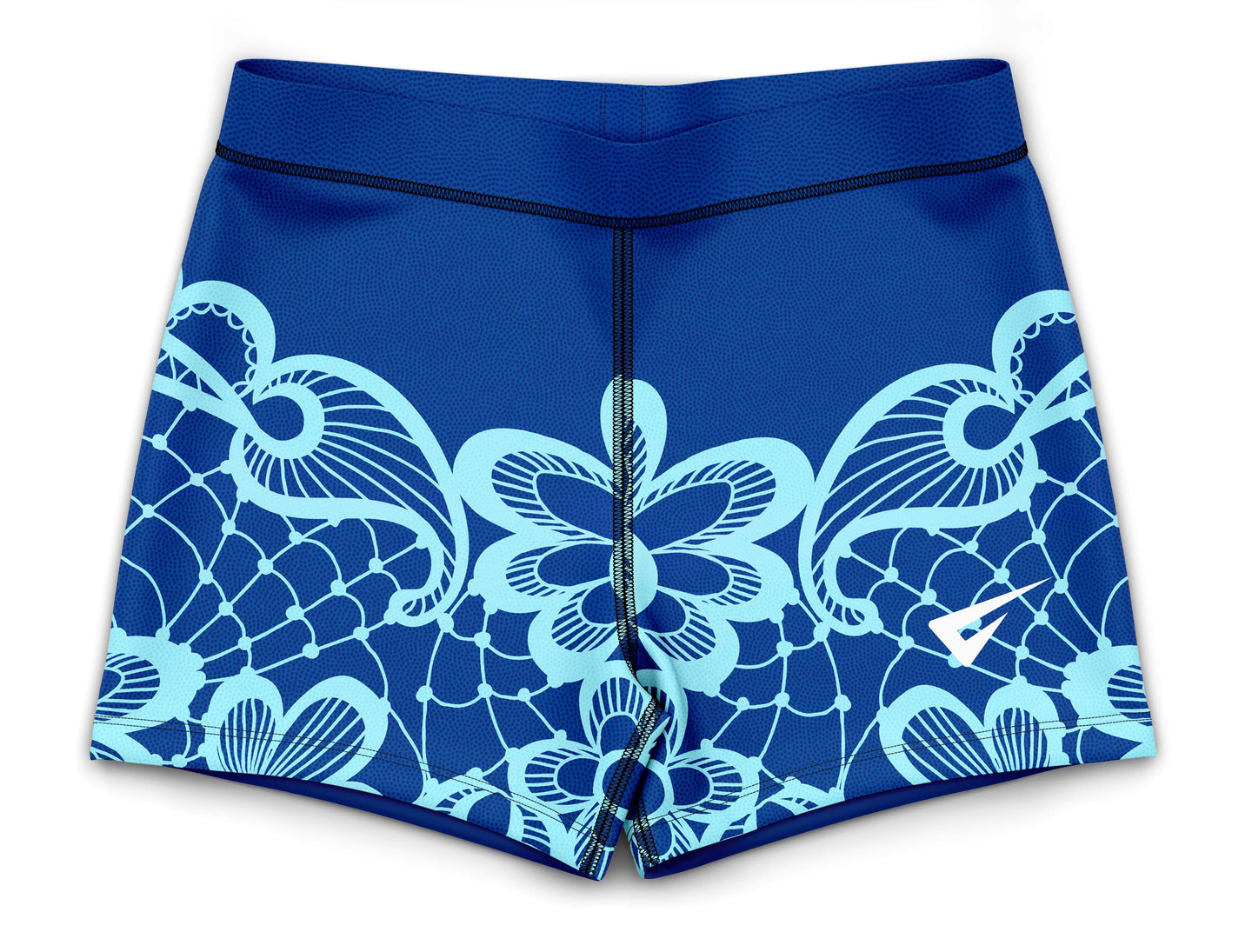 Flourish Blue Girls Gymnastics Gym Shorts