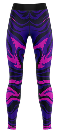 Blue active leggings for girls suitable for gymnastics and dance