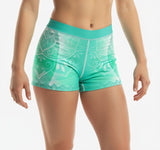 Skylar Turquoise Gymnastics Activewear Girls Hipster Shorts