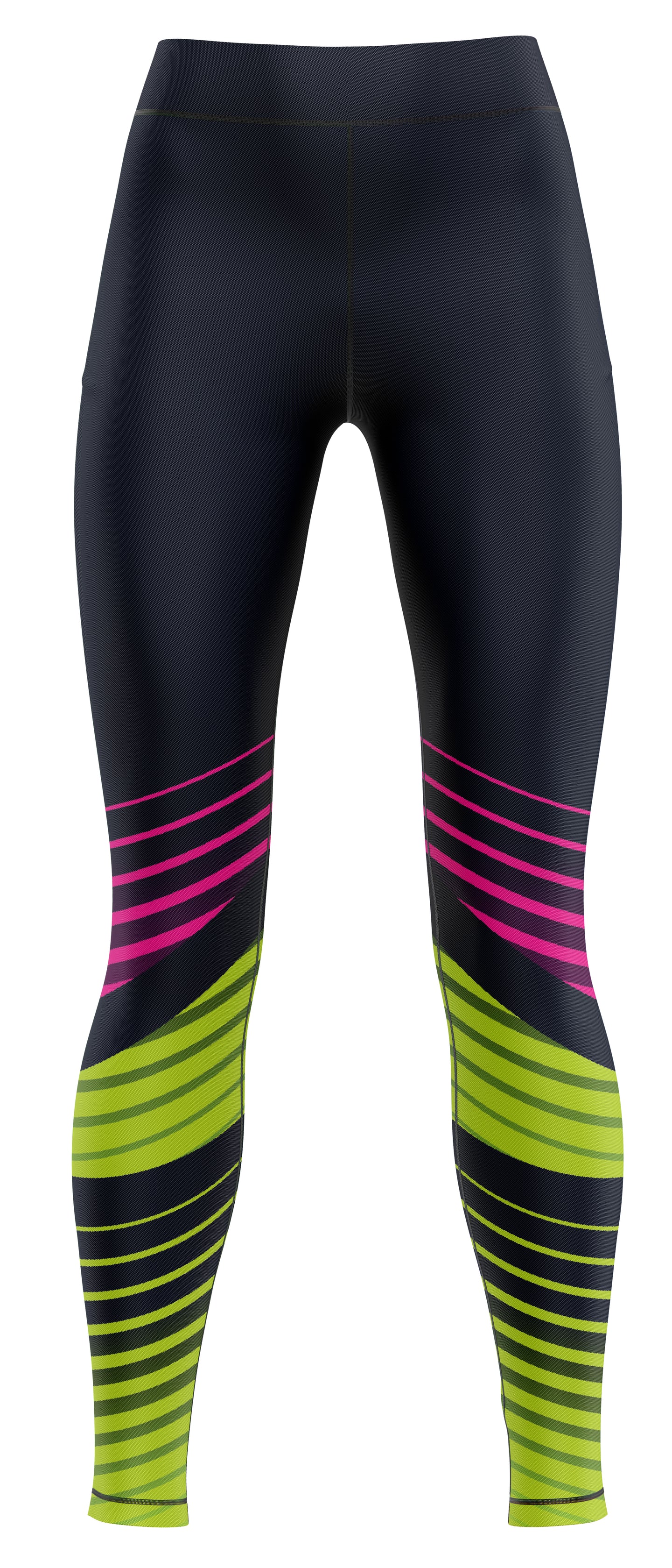 Blue activewear leggings suitable for gymnastics and dance in navy and royal blue tones