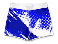 Halftone Blue Splash Gymnastics Activewear Girls Hipster Shorts