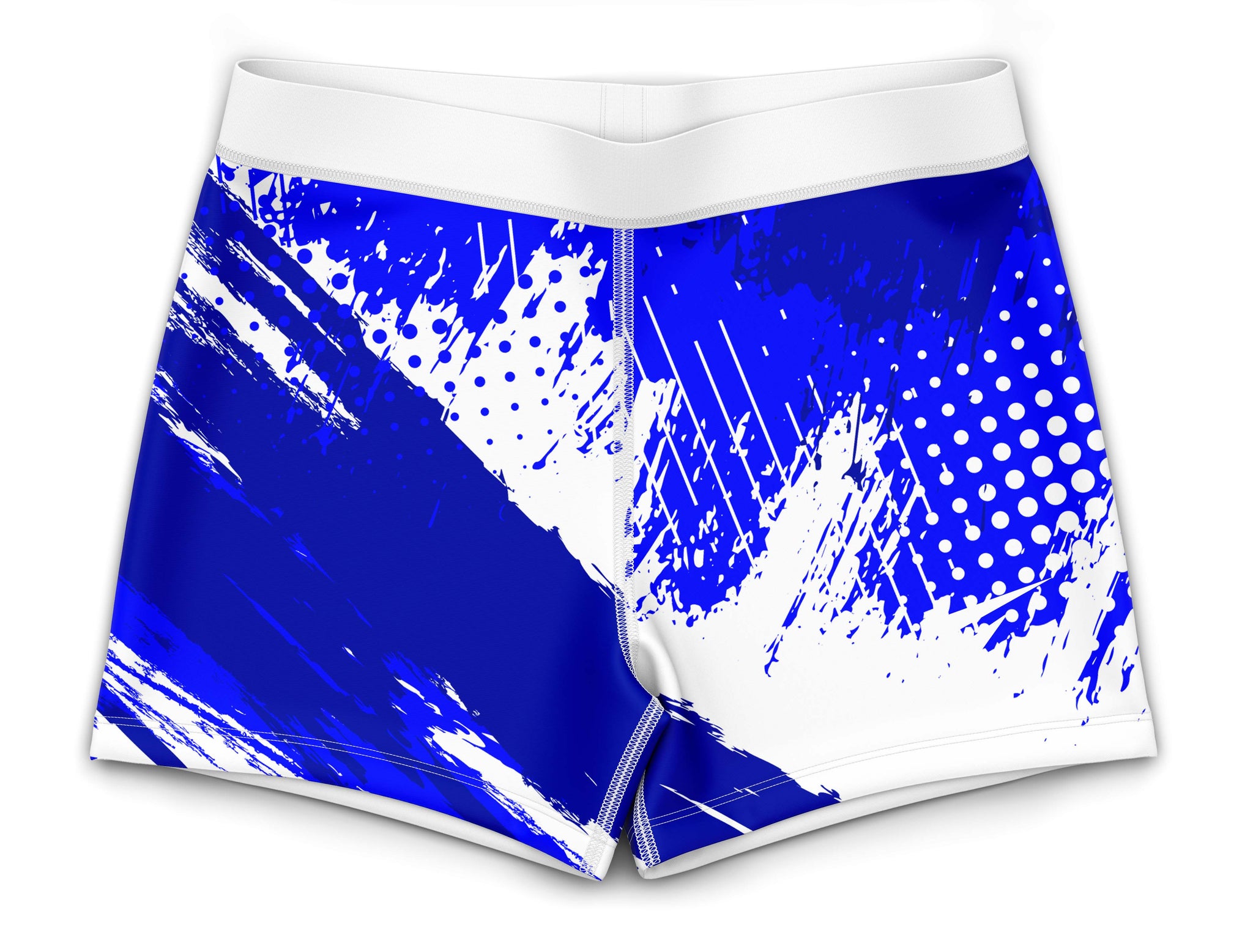 Halftone Blue Splash Gymnastics Activewear Girls Hipster Shorts