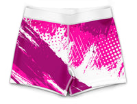 Halftone Pink Splash Gymnastics Activewear Girls Hipster Shorts