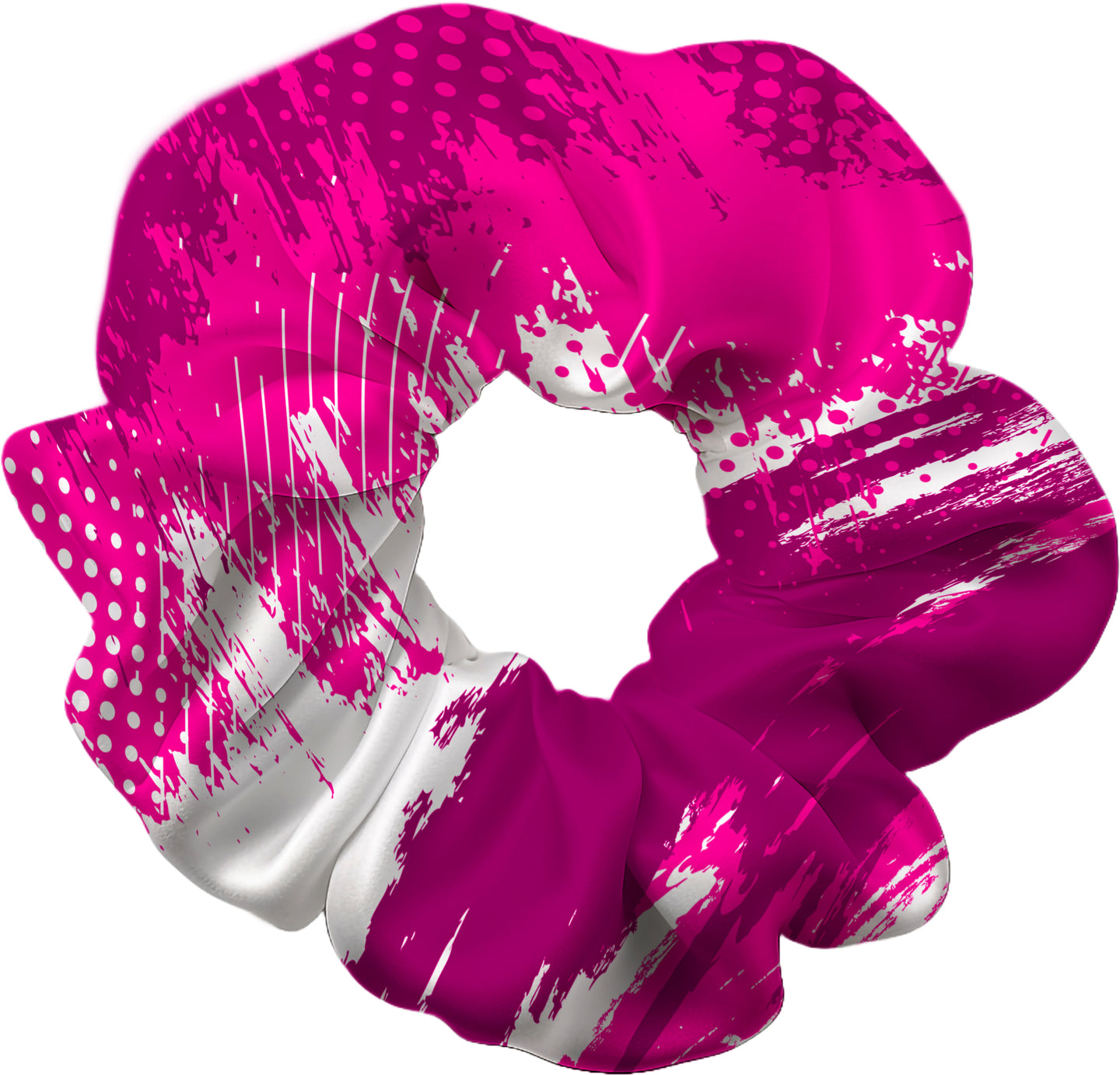 Halftone Pink Splash Hair Scrunchie