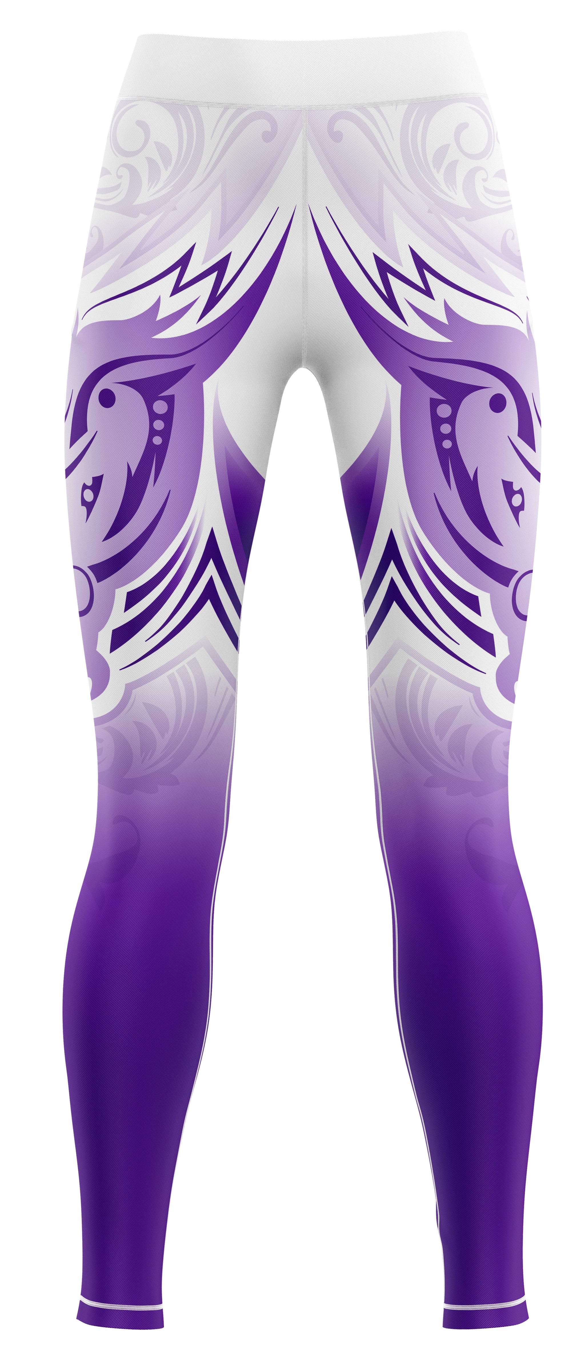 Pair of girls' activewear leggings displayed on plain background