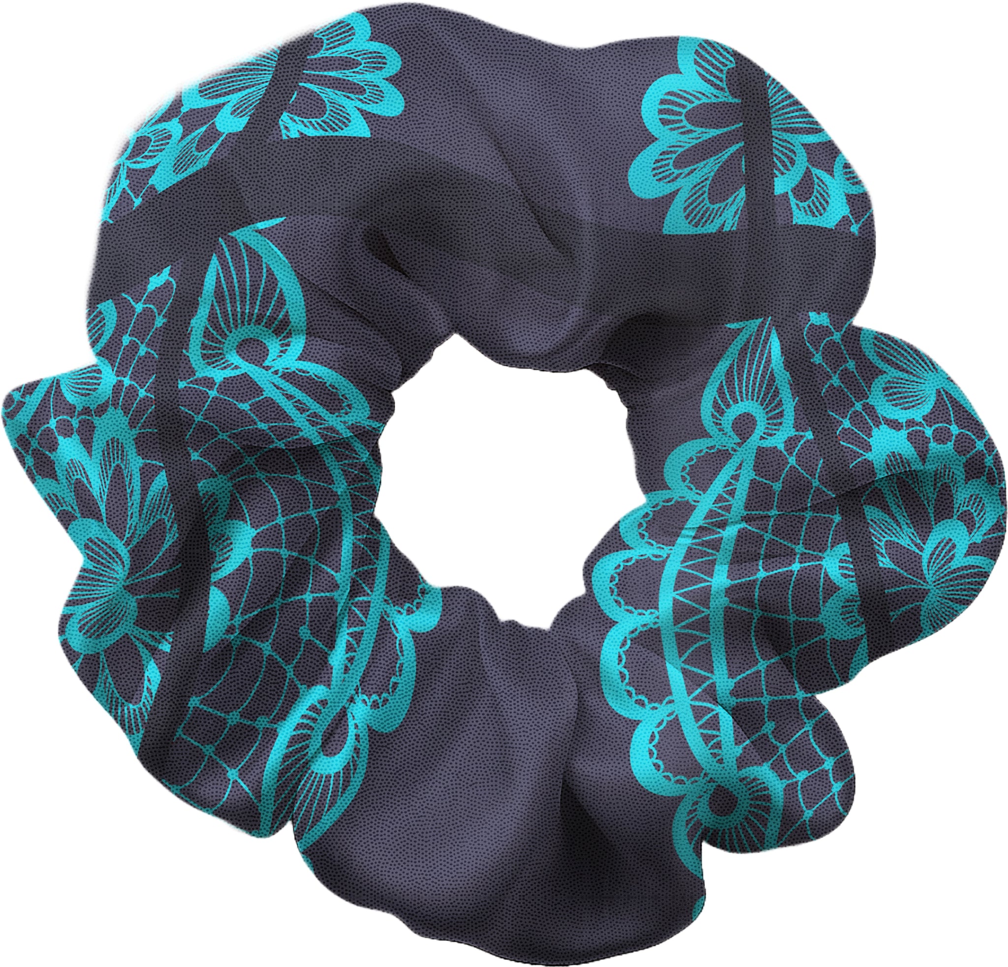 Hebe Turquoise Hair Scrunchie