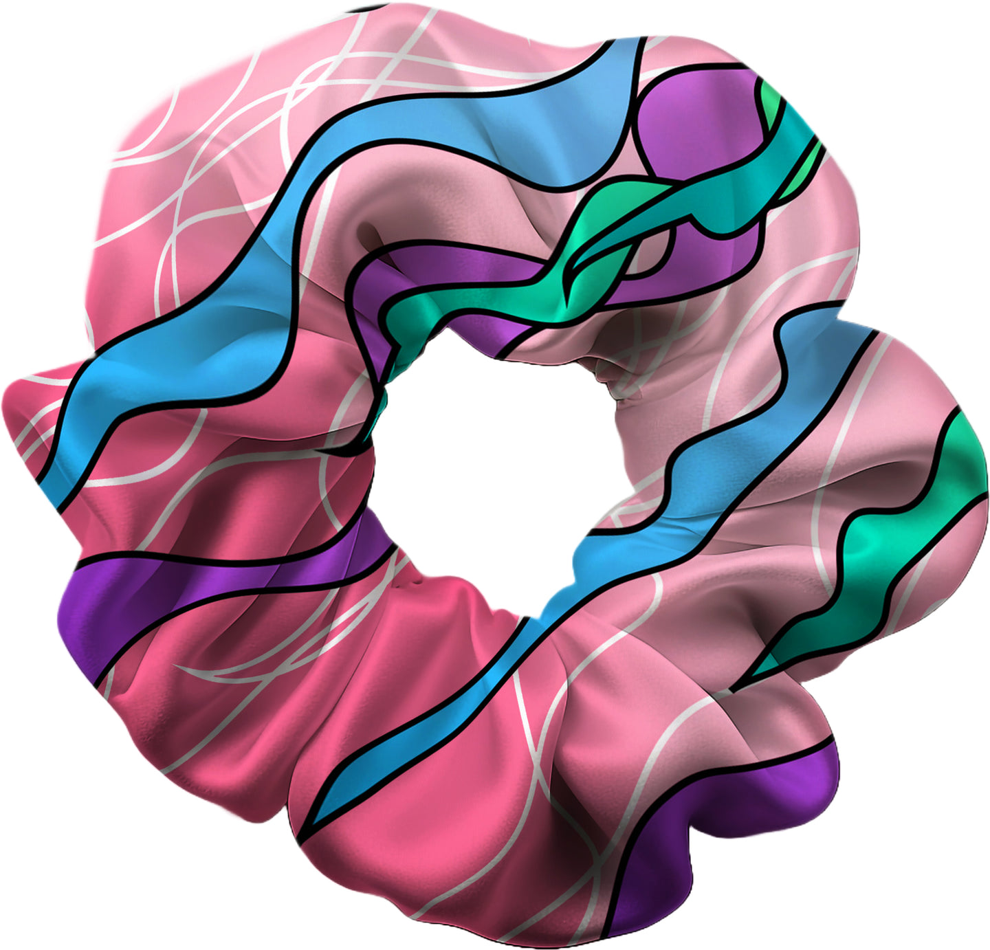 Hestia Pink Hair Scrunchie