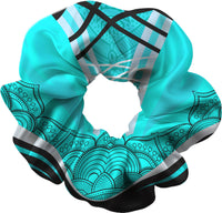 Hyperion Turquoise Hair Scrunchie