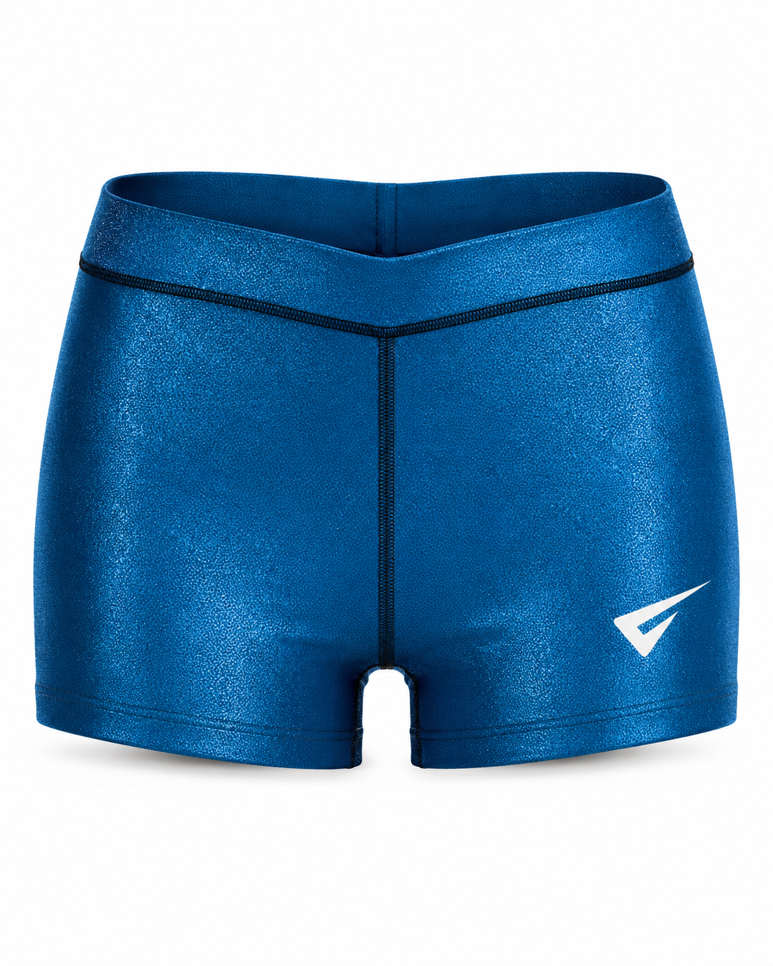 Ocean Blue Mystique Foil Shiny Girls' Gym Shorts