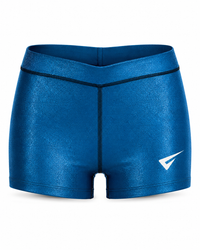 Ocean Blue Mystique Foil Shiny Girls' Gym Shorts