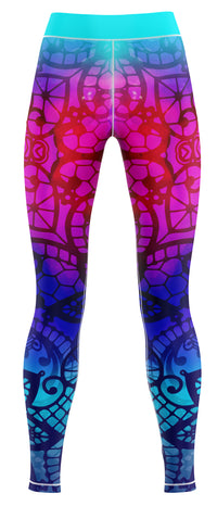 Blue activewear leggings for gymnastics and dance
