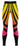 Girls' blue activewear leggings laid flat, suitable for gymnastics and dance