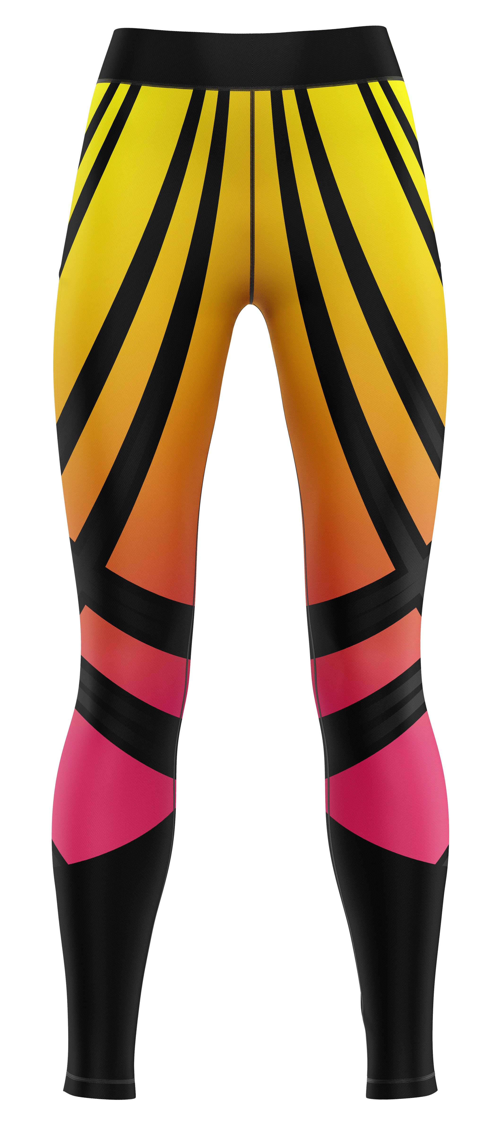 Girls' blue activewear leggings laid flat, suitable for gymnastics and dance